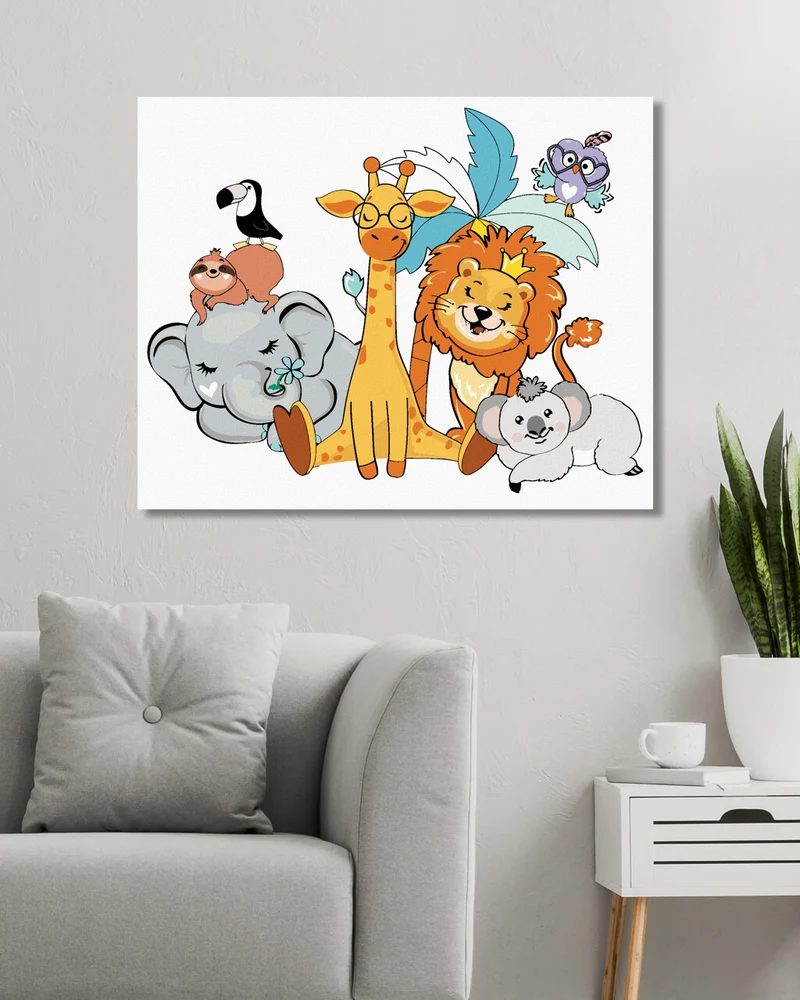 Diamond painting - GIRAFFE, ELEFANT, LÖWE, KOALA, TUKAN UND ANDERE TIERE