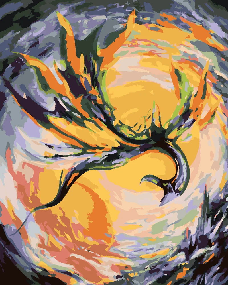 Diamond painting - FLIEGENDER DRACHE