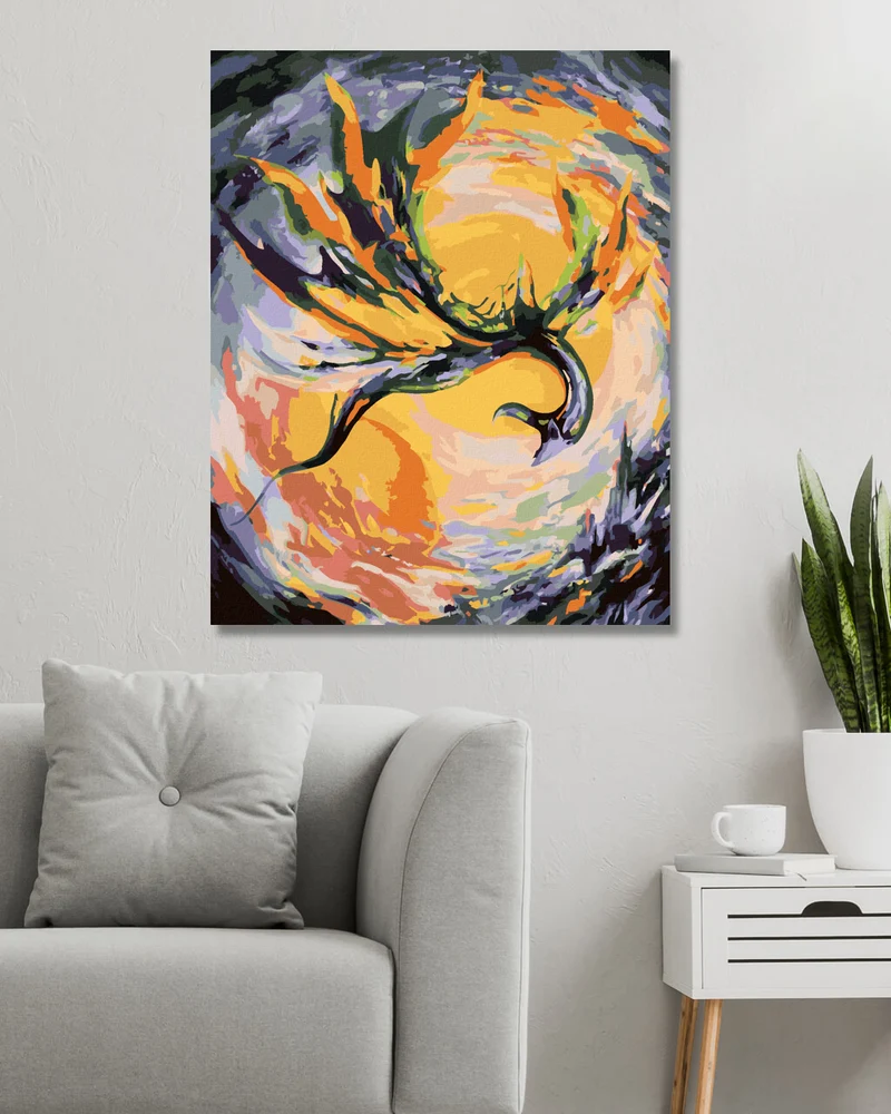 Diamond painting - FLIEGENDER DRACHE