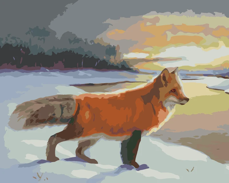 Diamond painting - FUCHS IM WINTER (D. RUSTY RUST)