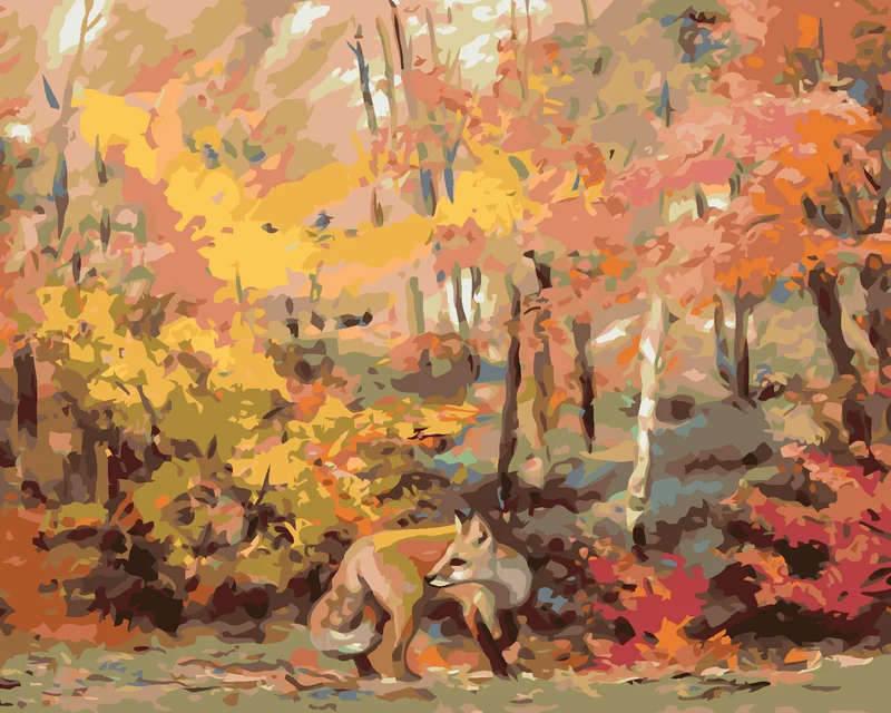 Diamond painting - FUCHS IM WALD (D. RUSTY RUST)