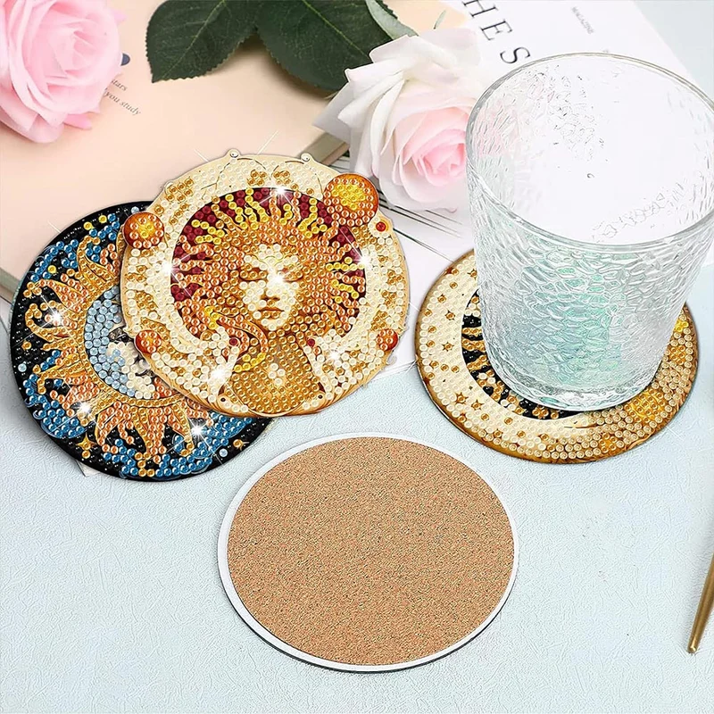 5D Diamond Painting Untersetzer Mond