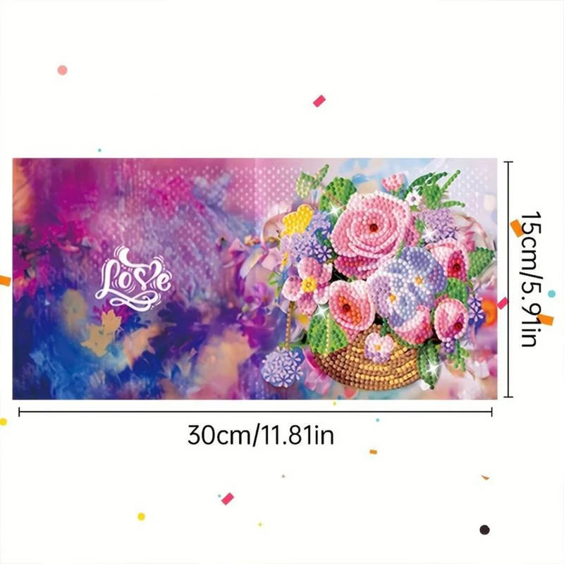 Diamond Painting Grußkarten Blumen 12 Stück