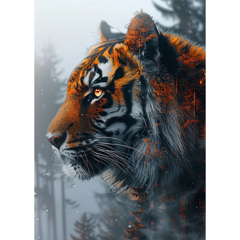 5D Diamond Painting – Forest Tiger