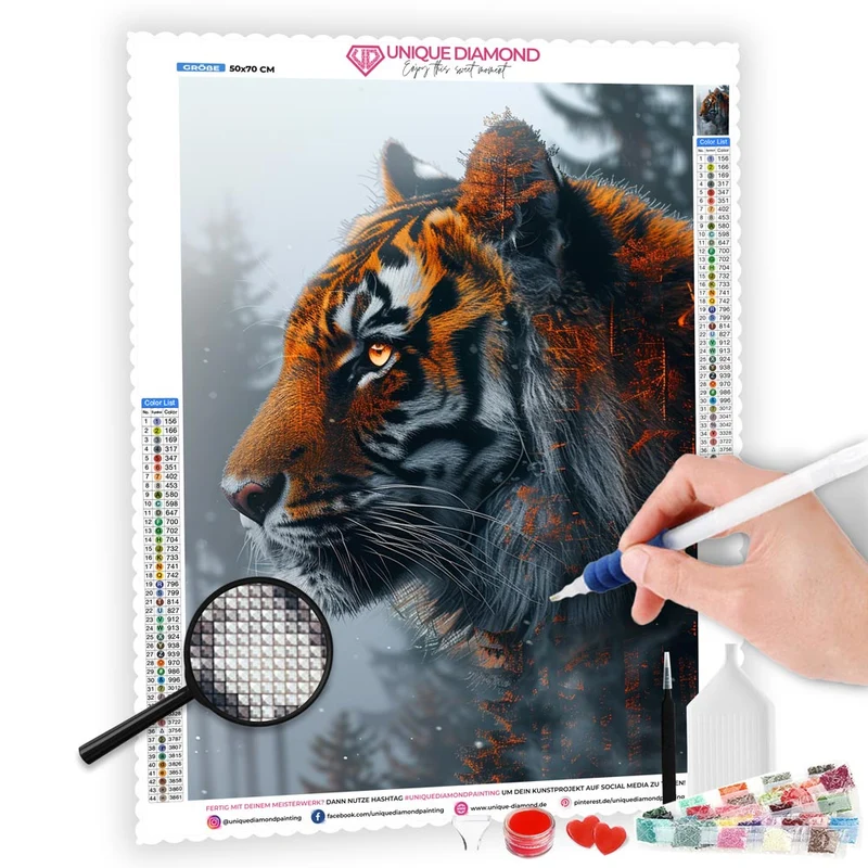 5D Diamond Painting – Forest Tiger