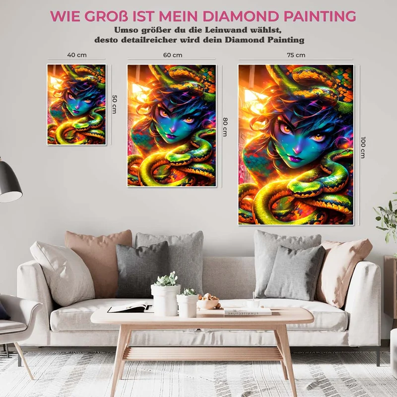 5D Diamond Painting – Schlangenbeschwörerin