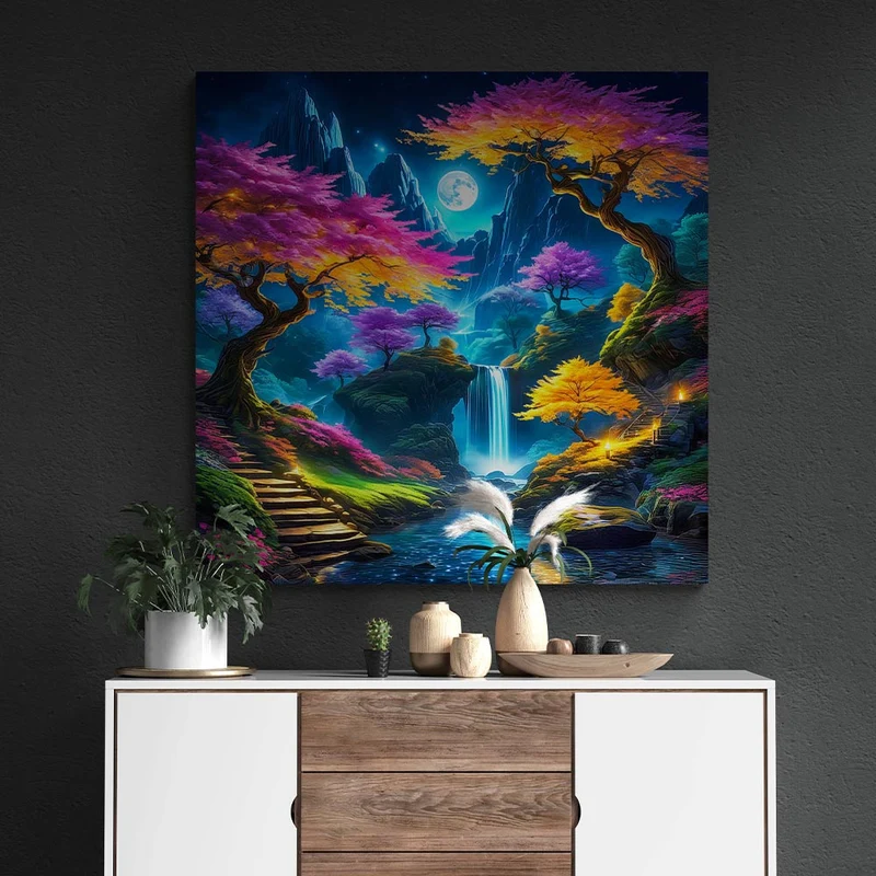 5D Diamond Painting – Farbige Landschaft