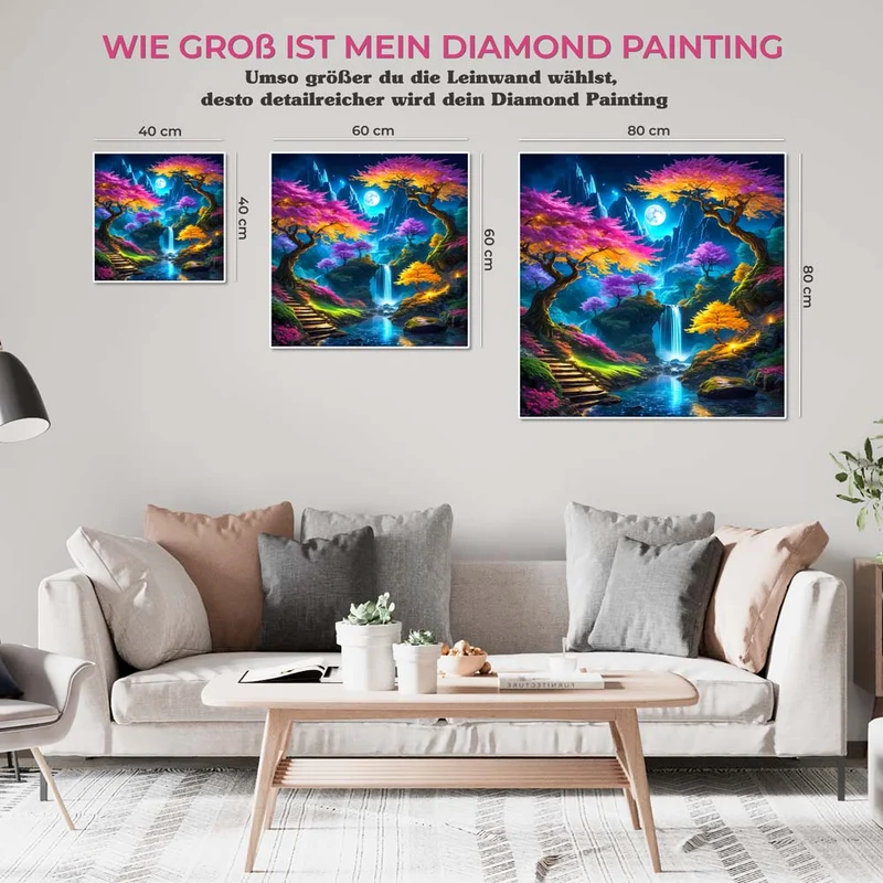 5D Diamond Painting – Farbige Landschaft