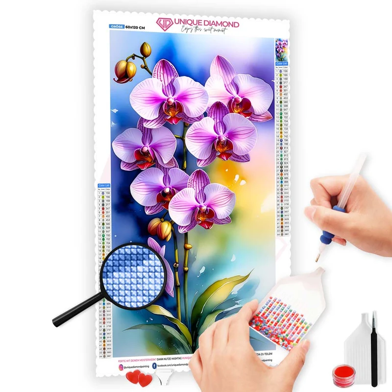 5D Diamond Painting – Orchidee