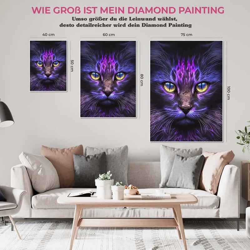 5D Diamond Painting – Magic Cat