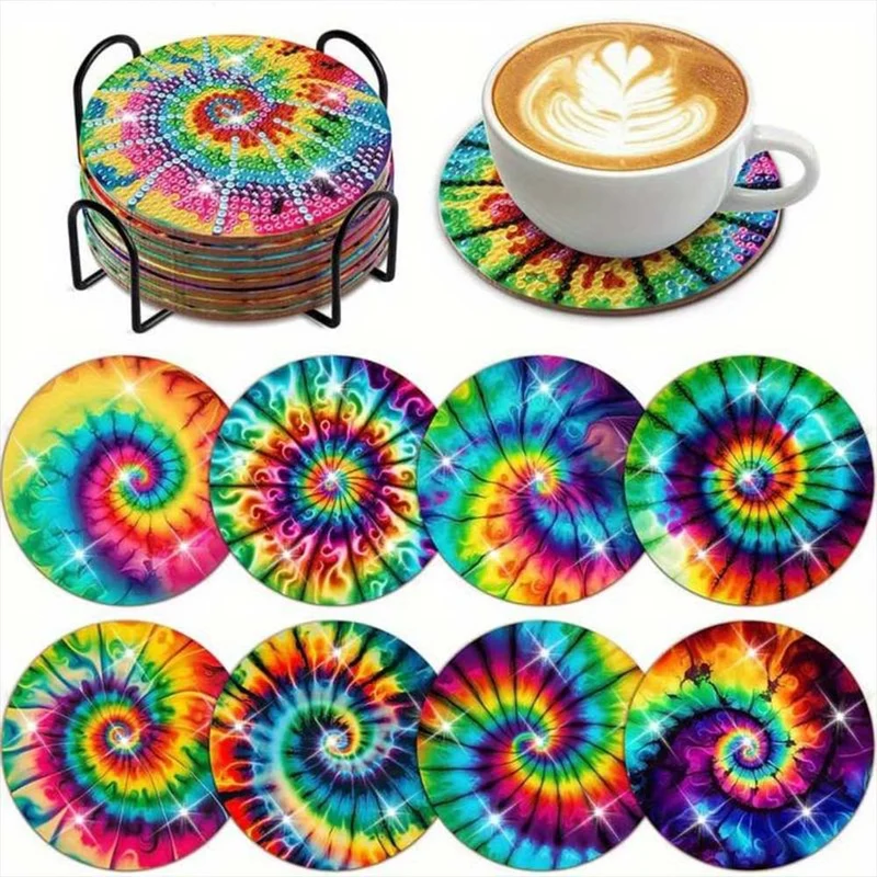 5D Diamond Painting Untersetzer Spirale