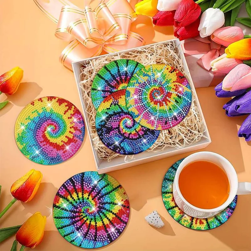 5D Diamond Painting Untersetzer Spirale