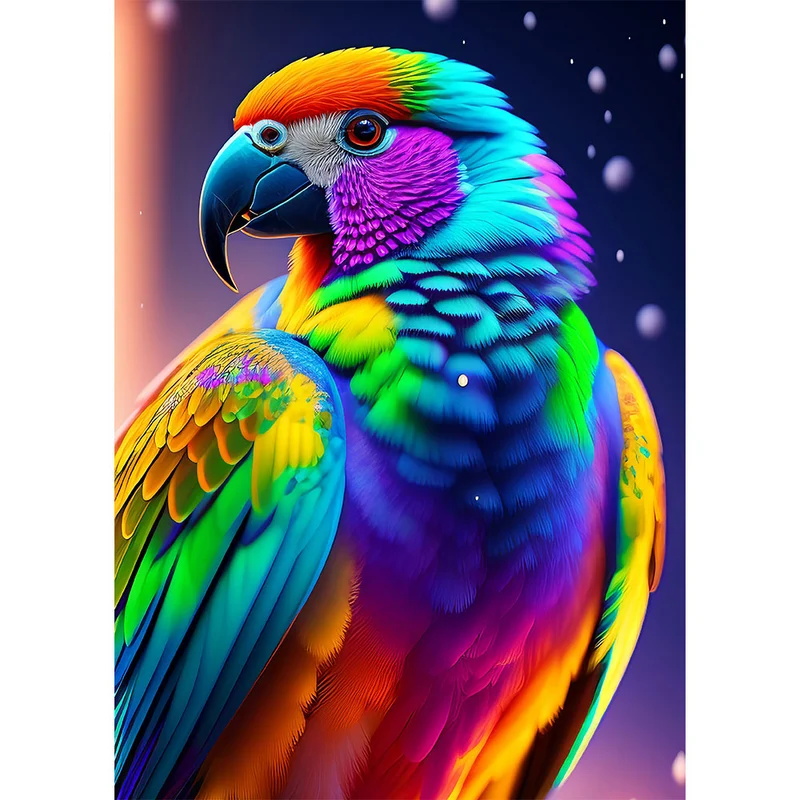 5D Diamond Painting – Colorful Parrot