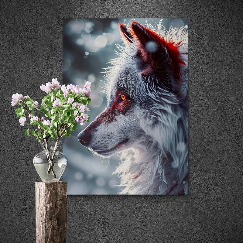 5D Diamond Painting – Wolf With Red Eyes