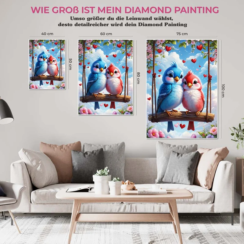 5D Diamond Painting – Vogelliebe