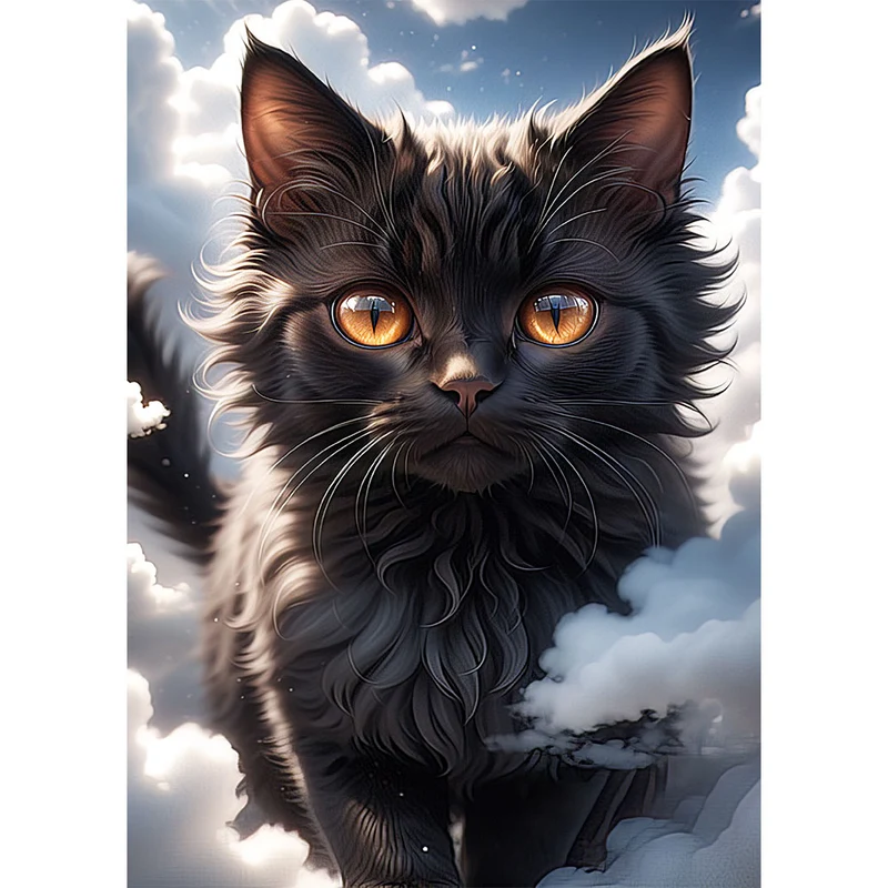 5D Diamond Painting – Black Cat