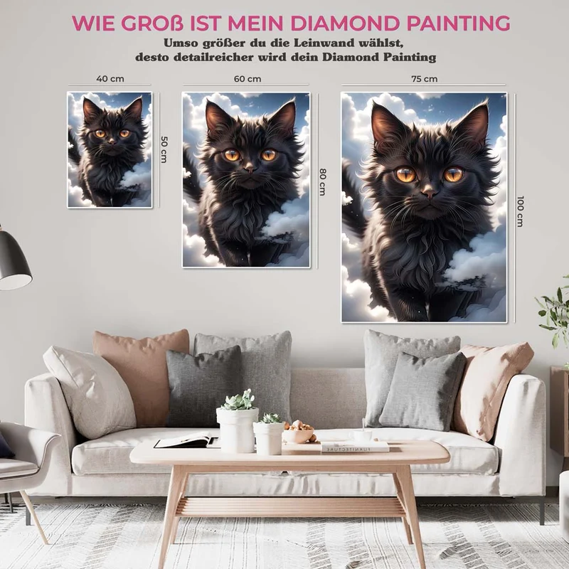 5D Diamond Painting – Black Cat