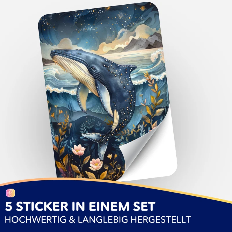 Aufkleber 5er-Set - Susen Pfifferling - Meeresträume