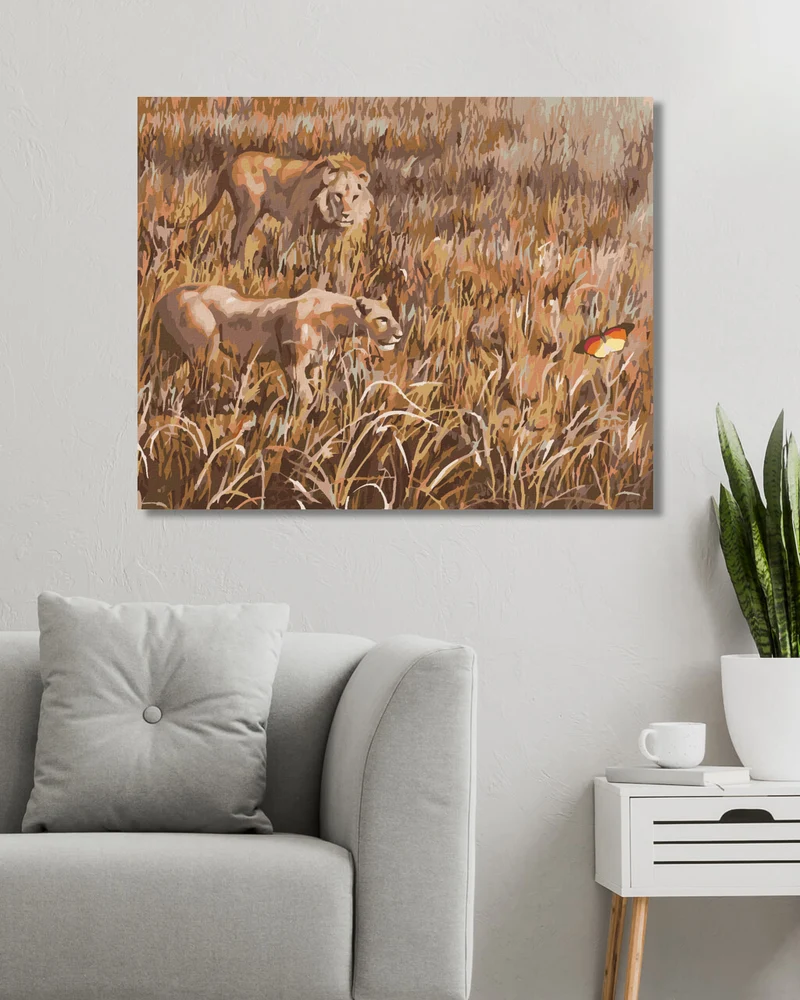 Diamond painting - LÖWE AUF DER JAGD (D. RUSTY RUST)
