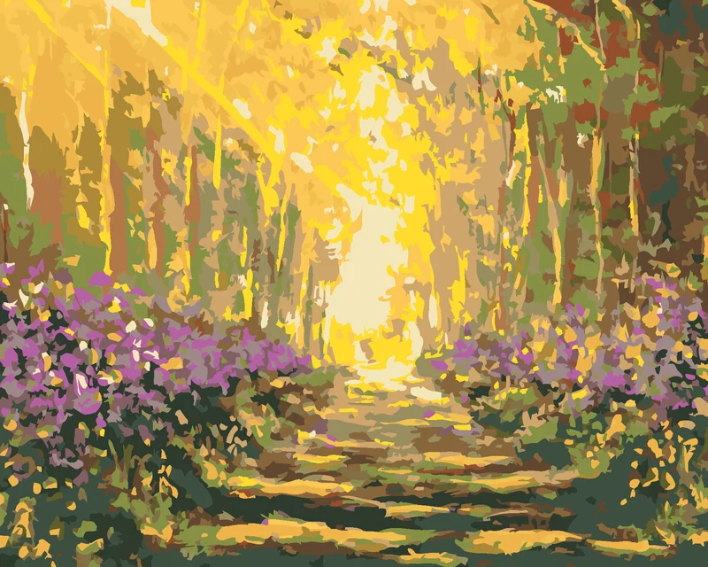 Diamond painting - SOMMERSPAZIERGANG IM WALD