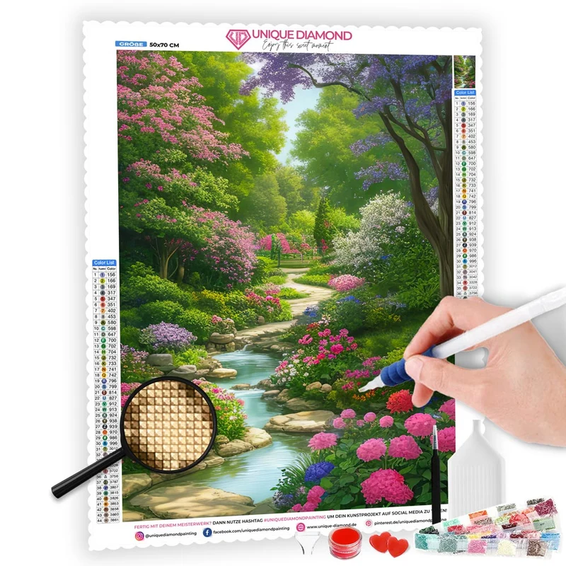 5D Diamond Painting – Blumengarten