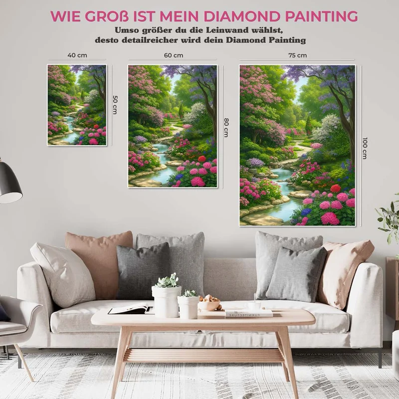 5D Diamond Painting – Blumengarten