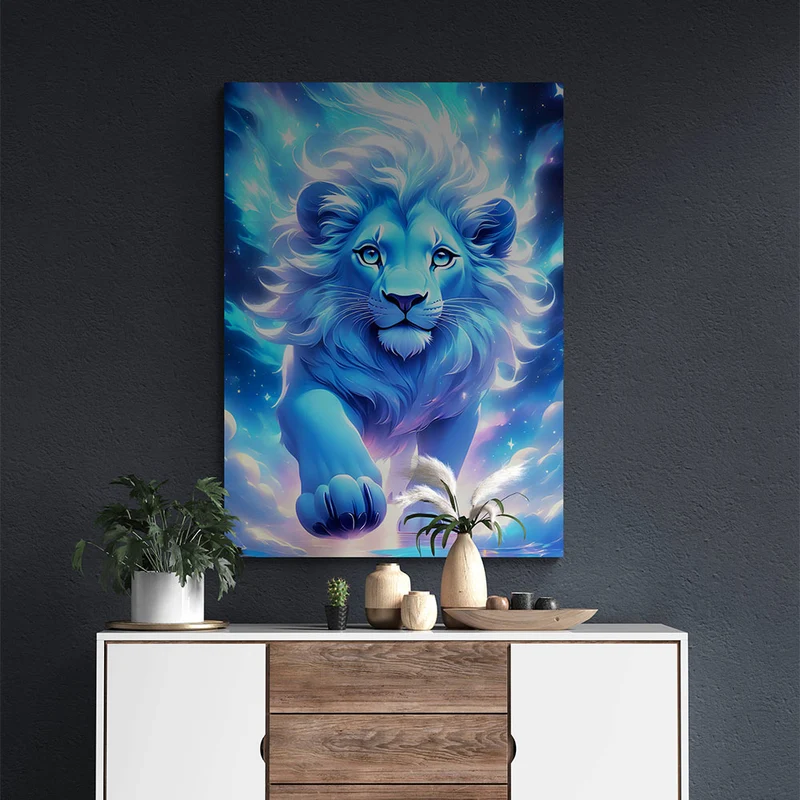 5D Diamond Painting – Blue Lion