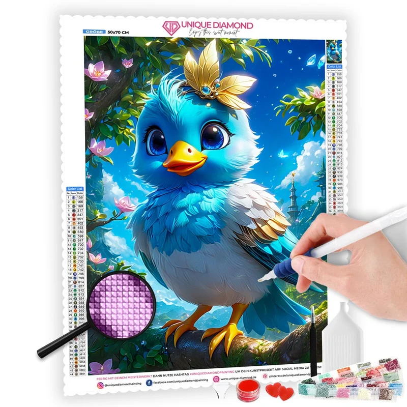 5D Diamond Painting – Blue Bird