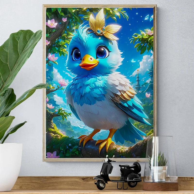 5D Diamond Painting – Blue Bird