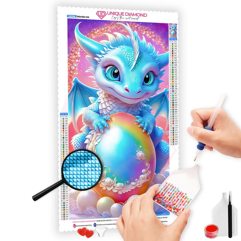 5D Diamond Painting – Easter Dragon