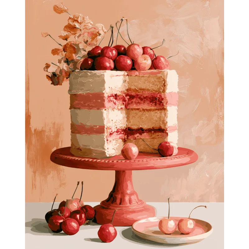 Elegantes Kirschdessert