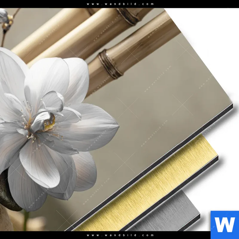 Aluminiumbild gebürstet | Blüten der Stille | Hochformat