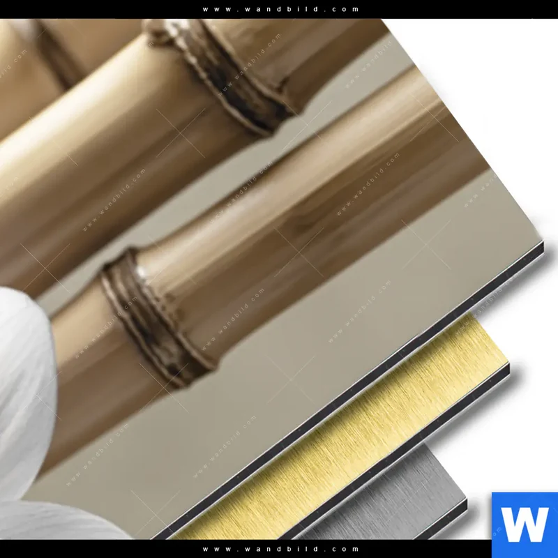 Aluminiumbild gebürstet | Blüten der Stille | Schmal