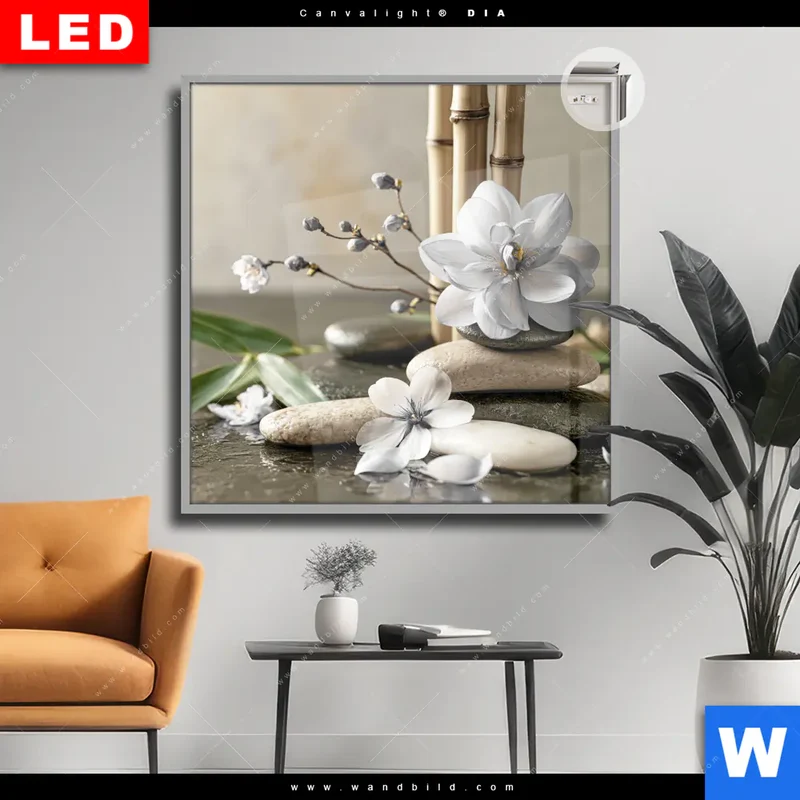 Leuchtbild Acrylglas Canvalight® DIA | Blüten der Stille | Quadrat