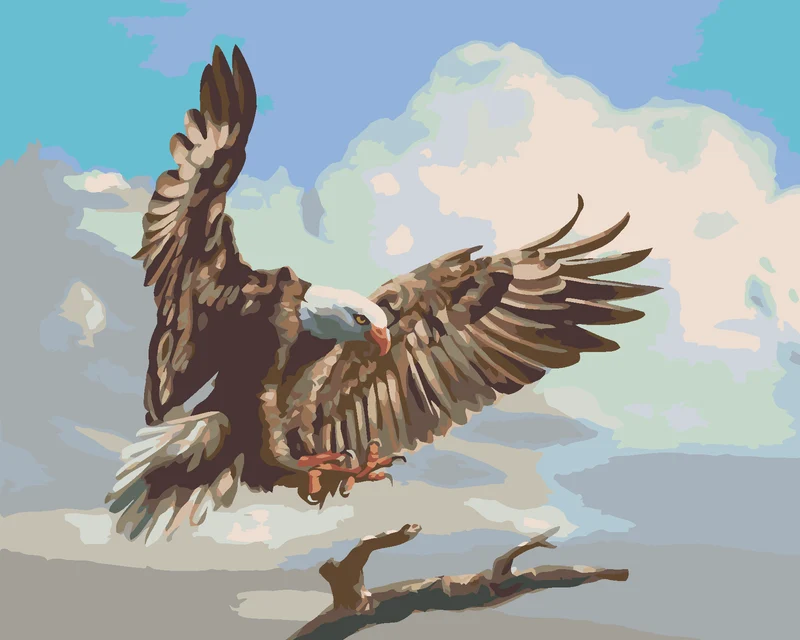 Diamond painting - FLIEGENDER ADLER (D. RUSTY RUST)