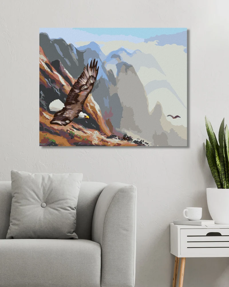 Diamond painting - FLIEGENDER ADLER IN DEN BERGEN (D. RUSTY RUST)