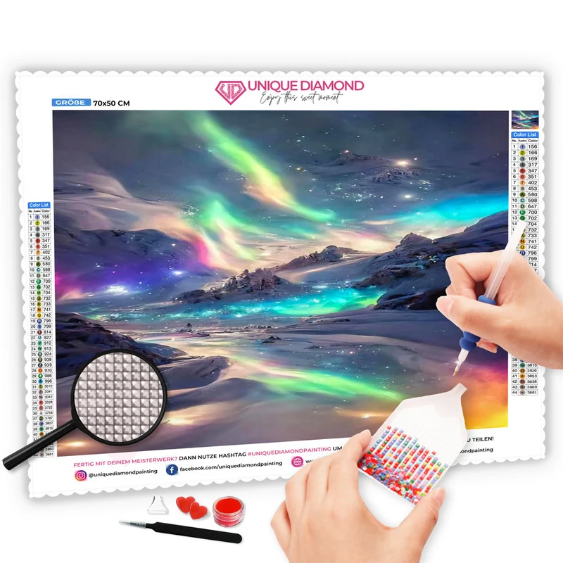 5D Diamond Painting – Aurora Landschaft