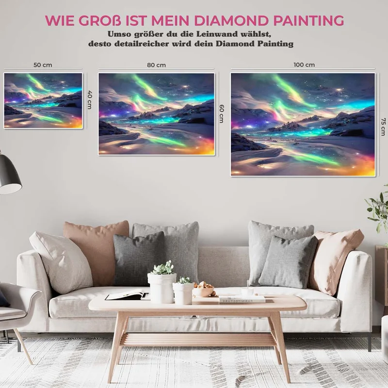 5D Diamond Painting – Aurora Landschaft