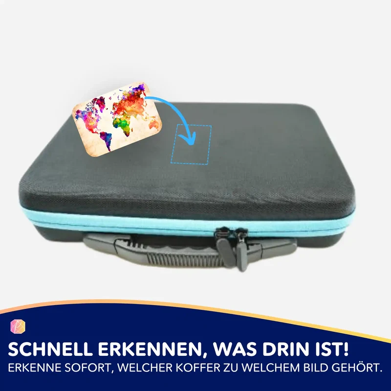 Aufkleber 5er-Set - Bunte Weltkarte