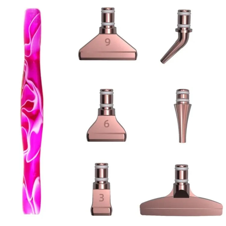 Ergonomischer Stift mit 6 Metall Aufsätzen - Diamond Painting