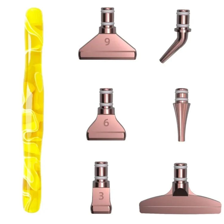 Ergonomischer Stift mit 6 Metall Aufsätzen - Diamond Painting