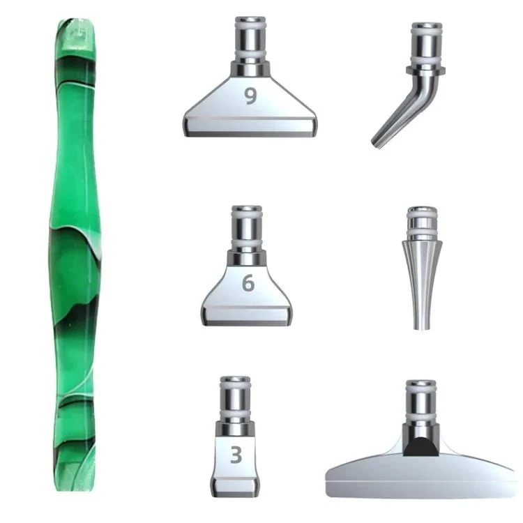 Ergonomischer Stift mit 6 Metall Aufsätzen - Diamond Painting