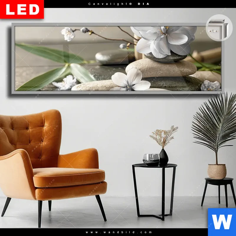 Leuchtbild Acrylglas Canvalight® DIA | Blüten der Stille | Panorama