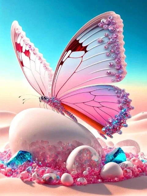 Schmetterling der Edelsteine - 5D DIY Diamond Painting