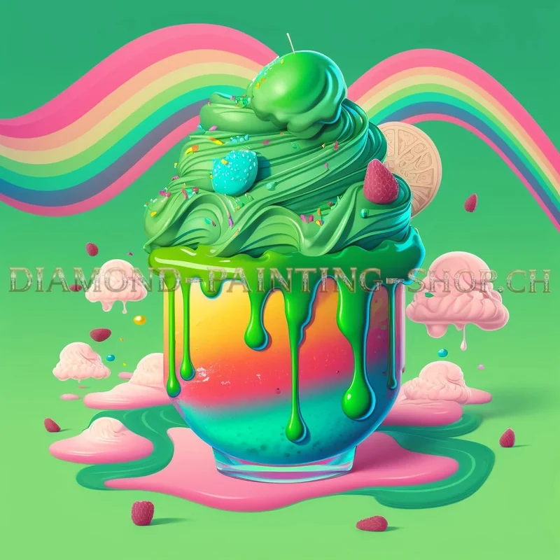 Ein grünes Eis bitte - 5D DIY Diamond Painting