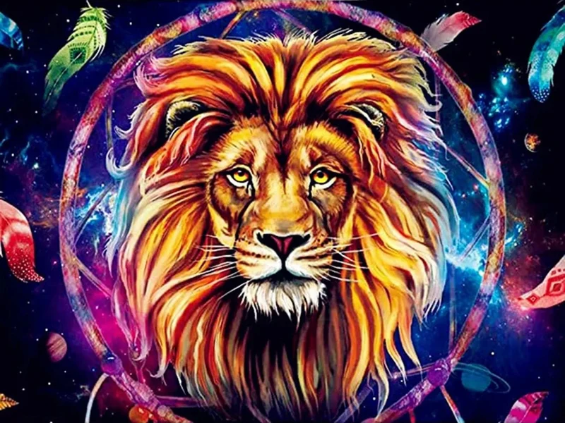 Traumfänger Löwenkopf - Voll AB 5D DIY Diamond Painting