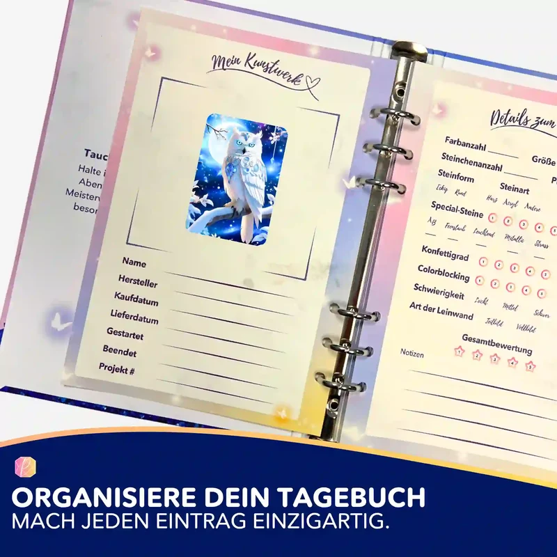 Aufkleber 5er-Set - Blue Eyes Owl
