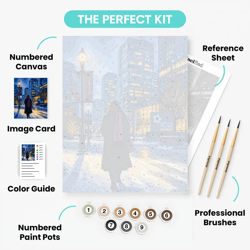 Ice District Twilight - Paint by Numbers Kit
