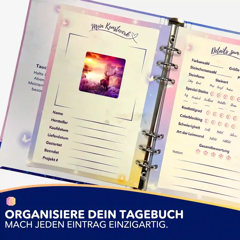 Aufkleber 5er-Set - Hirsch im Sonnenaufgang
