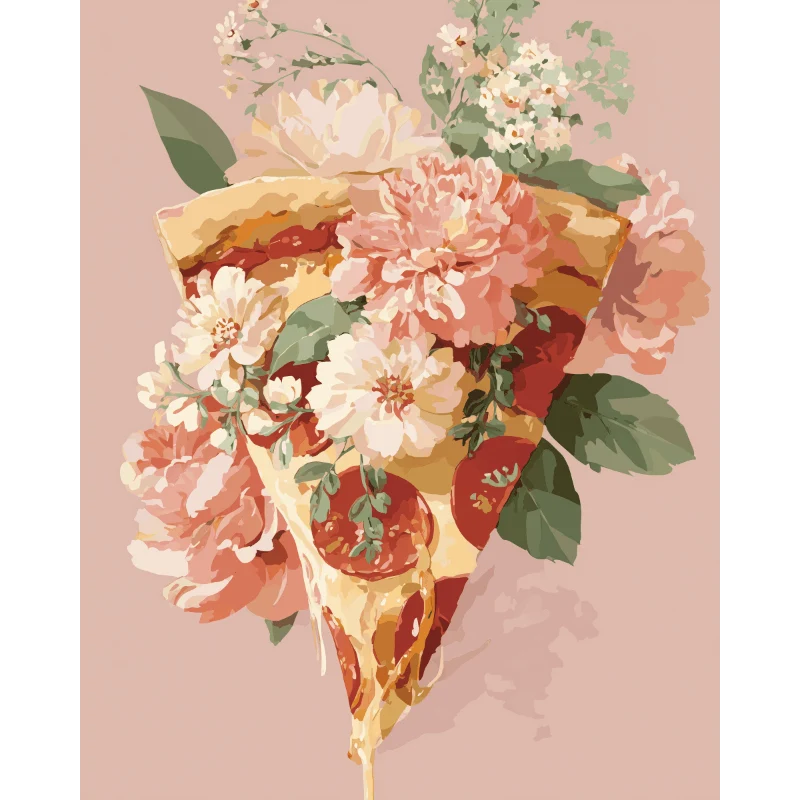 Blühende Pizza